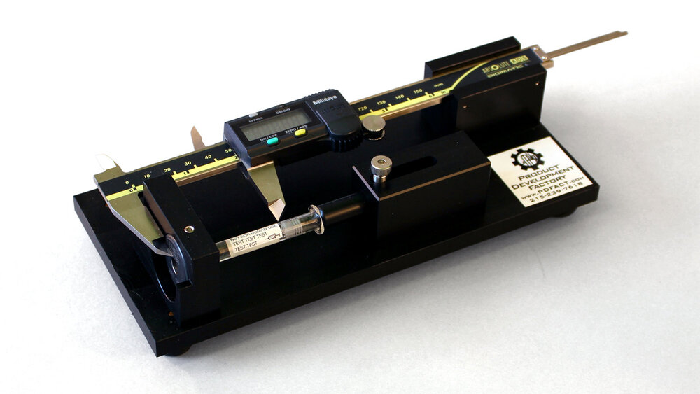 Syringe Label Position Measurement Fixture